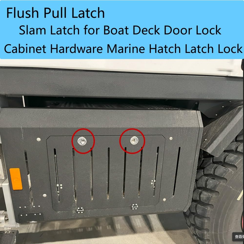 Buy WJSKDQ 4PCS Flush Pull Latch 1.5" Handle Lift Slam Latch For Boat Deck Door Locker Cabinet Hardware Marine Hatch Latch Black Online At Low Prices In India - View #2