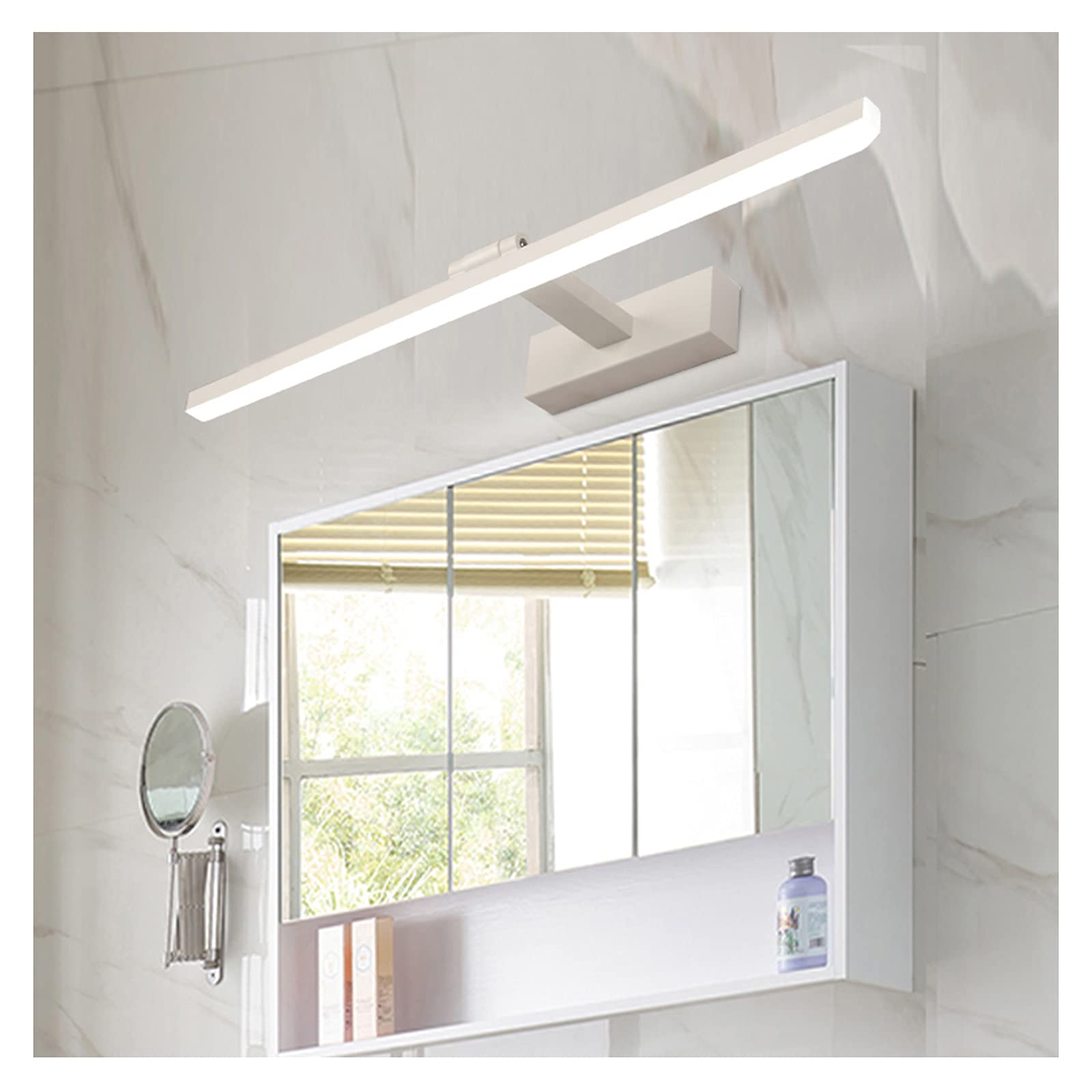 Lámparas de Espejo de Baño Luz Frontal de Espejo Luz de Pared de Baño Led Luz de Gabinete de Baño Luces de Espejo de Maquillaje Luces de Tocador Led Impermeables Luz de Pared/White Light/50Cm