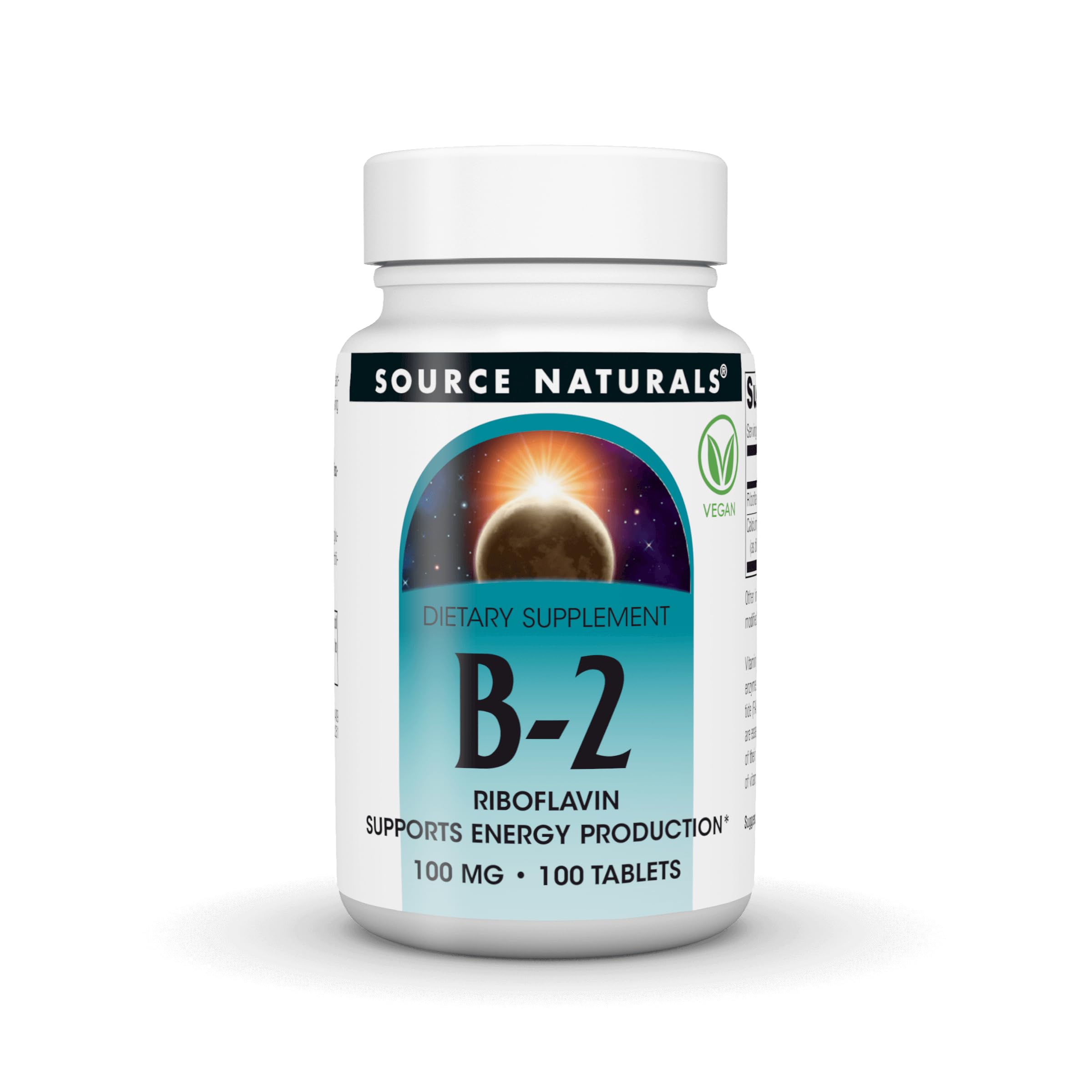Source Naturals Vitamin B-2, 100 mg - 100 Vegan Tablets 100 Count (Pack of 1)