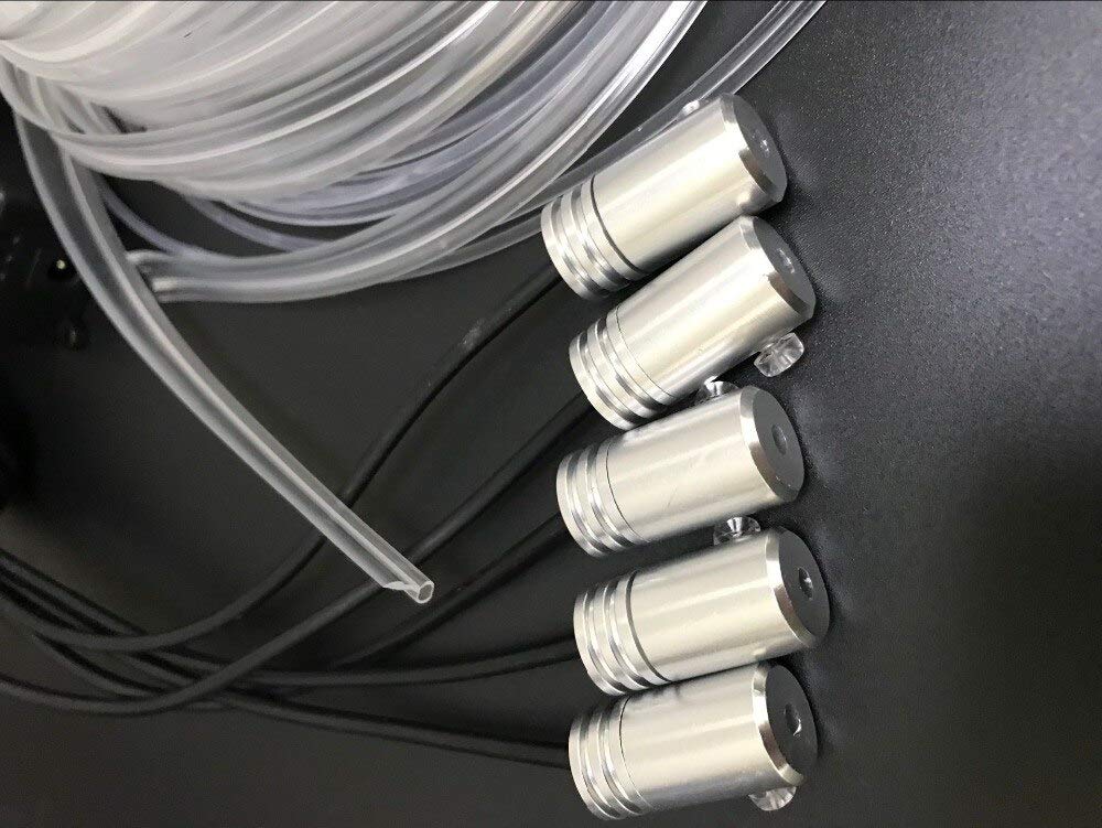 RGB wielokolorowe oświetlenie wnętrza, 6 m, listwa świetlna do tapicerki drzwi, przestrzeni na nogi, konsola środkowa ze sterowaniem aplikacją Bluetooth (5 modułów)