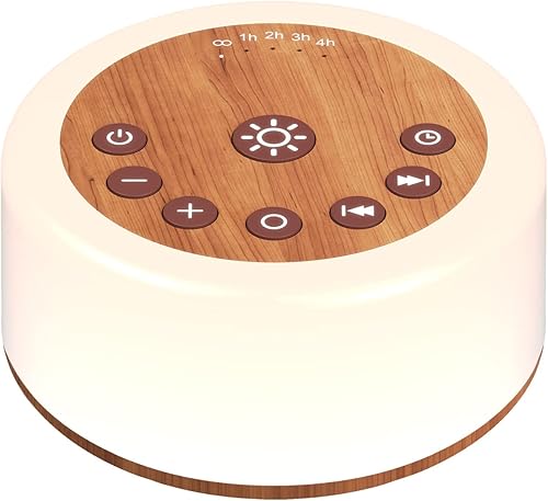 ColourNoise Máquina de sonido Máquina de ruido blanco, 12 colores, luces nocturnas, máquina de ruido marrón con 30 sonidos relajantes, máquina de