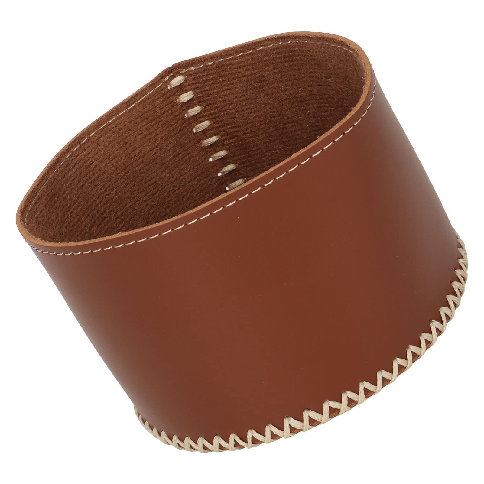 HEITIGN Camping Gas Protective Cover PU Leather Fuel Cylinder Canister Storage Cover Bag for Outdoor Camping (Dark Brown)