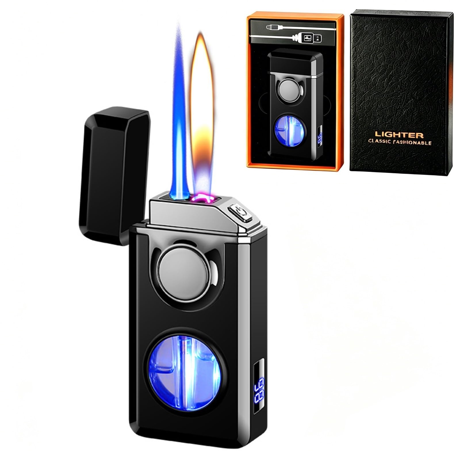 Encendedor de tres llamas elegante para regalo de cumpleaños