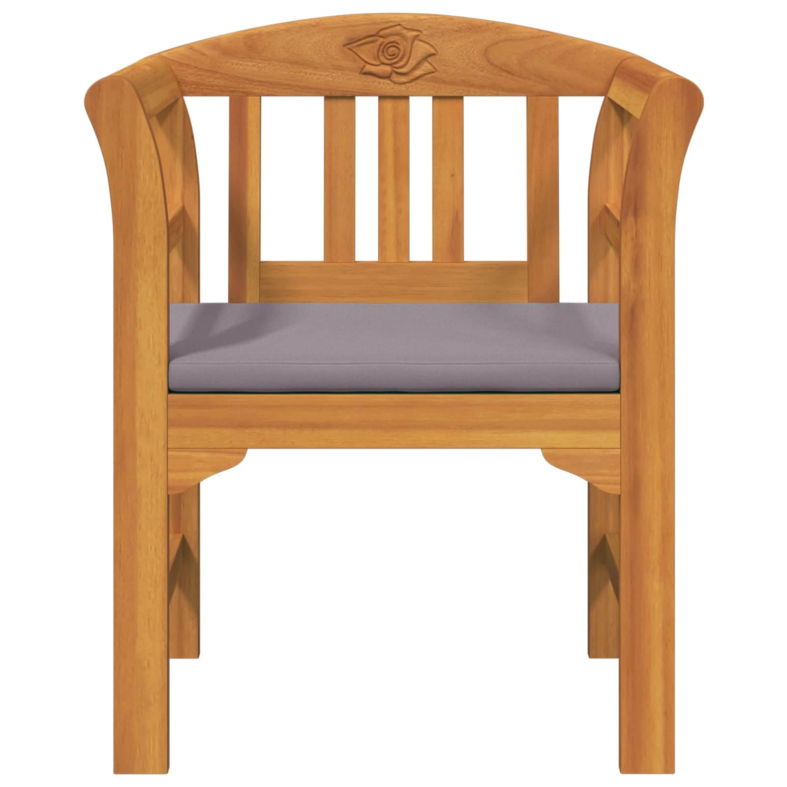 Ławka ogrodowa z litego drewna akacjowego, olejowana, 68,5 x 46 x 82,5 cm, trwała ławka do siedzenia na taras, balkon i na zewnątrz, naturalne wykończenie olejem