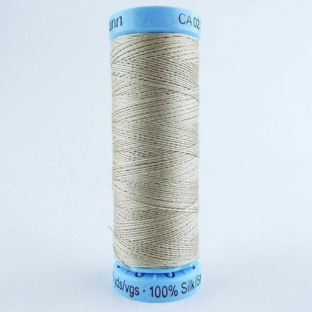 Pure Silk Thread Hand or Machine Sewing 100 Metres Reel 39 Colour 621D, 722 Beige Cream, 1