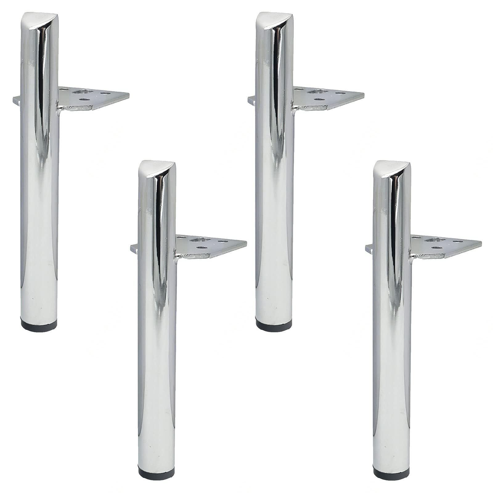 UYHBCNQD Metal Furniture Legs 4Pcs Replacement Legs Set Kitchen Furniture Foot Cabinet Feets Desk Support Legs Table Leg Extenders Durable(Silver,15cm(5.9in))
