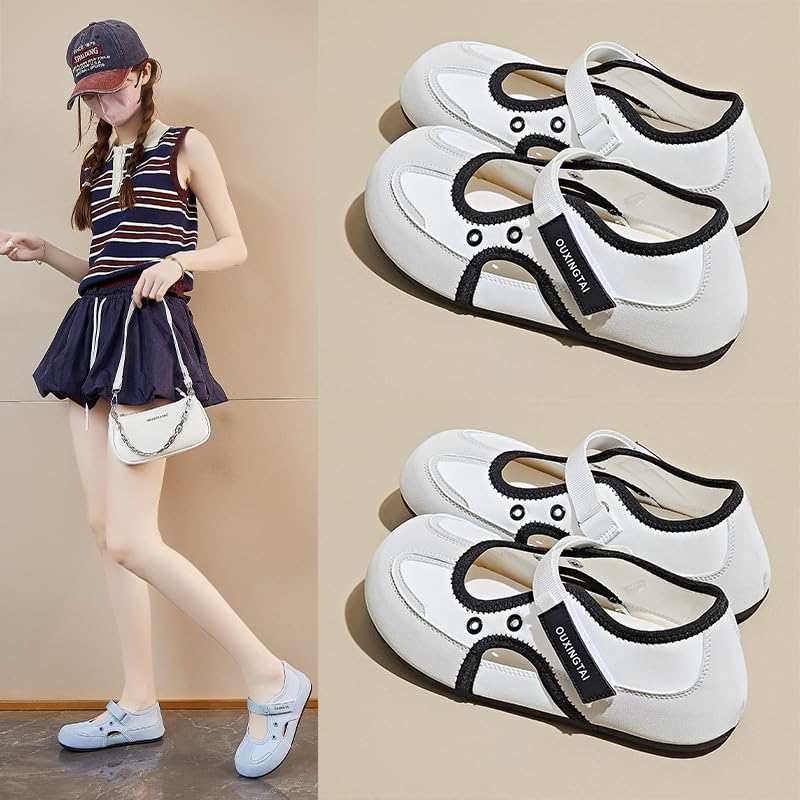 Women's Mary Jane Strap Shoes Light Blue Platform Flats Cushion Sole Non-Slip Walking Shoes for Everyday Wear3