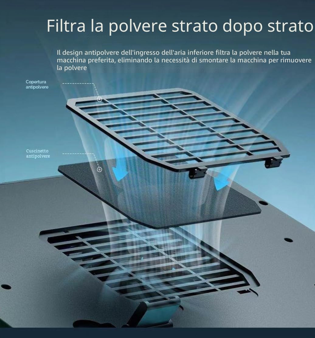Pad di raffreddamento per Asus ROG Strix G18 Gaming Laptop Cooler con potente ventola di raffreddamento Turbo può raffreddamento veloce CPU+GPU 40 ° C, velocità variabile, 6 luci RGB