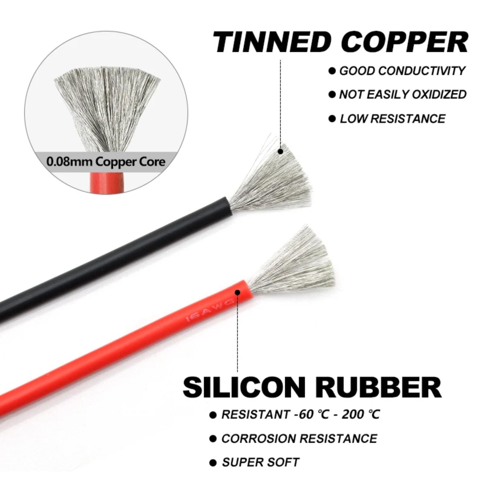 10 Colors 5/10m Silicone Wire 30 28 26 24 22 20 18 16 14 12 08AWG Soft Stranded Tinned Copper(;; 10 meters; 26AWG)