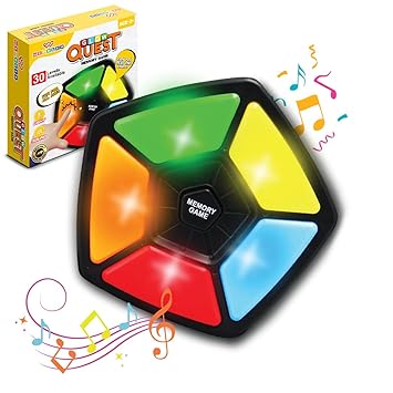 Wembley Glow Up Memory Game| Battery Operated Educational & Joyful Game| with Unique Lights and Sounds & 30-Level Brain Challenge for Kids| Thoughtful Gift Option for Boys & Girls Age 7+ & Up - image, photos