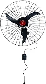 Ventilador de Parede Oscilante Good 60cm Aço Preto Ponente 220V