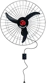 Ventilador de Parede Oscilante Ponente Good 60cm 147W com 3 Velocidades Motor Potente Alta Vazão de Ar Grade de Aço Resistente com Inclinação Ajustável para Ambientes Amplos Comerciais e Industriais