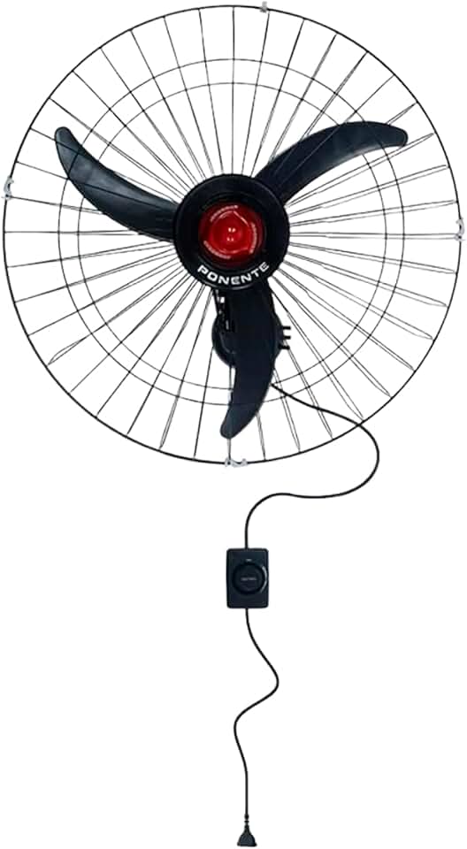 Ventilador de Parede Ponente Good 60cm 147W Oscilante com Controle CCV Hélice 52cm Alta Performance para Ambientes Amplos