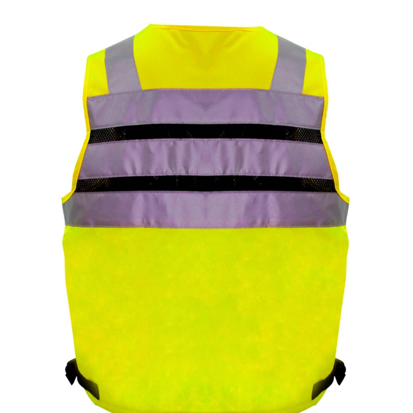 Chaleco reflectante de alta visibilidad, Chaleco de alta visibilidad Poliéster Oxford Tiras reflectantes Múltiples bolsillos Multicolor S-5XL