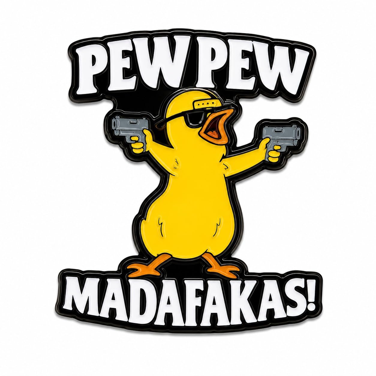 Pew Pew Duck Hard Enamel Lapel Pin Zinc Alloy Novelty Brooch-picture-14