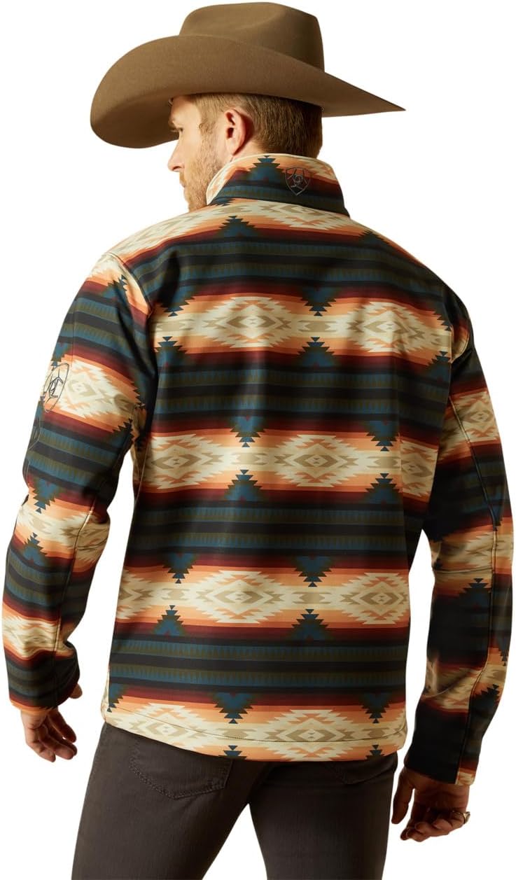 ARIAT Logo Softshell Jacket, Red Southwest, XX-Large