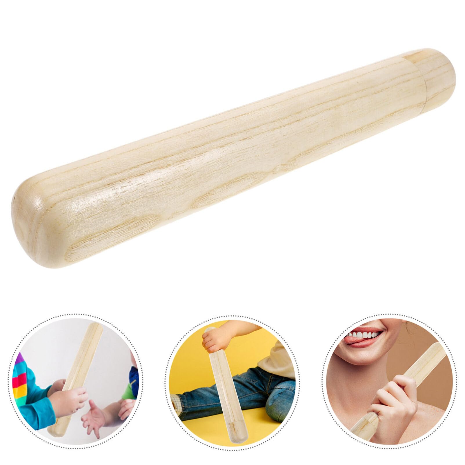 Toyvian Bâton de Pluie le Développement Sensoriel en Bois Beige pour Éducation Musicale Jouet Apaisant des Tout-petits en Milieu Éducatif