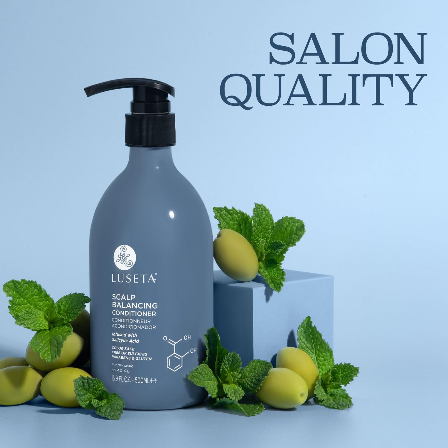 Luseta Scalp-Balancing Conditioner Set for Women, Reducing Build-up with Salicylic Acid, Anti-Dandruff Conditioner for Men, Clarifying Refreshing, pH-Balanced, 16.9 Fl Oz - Image 7