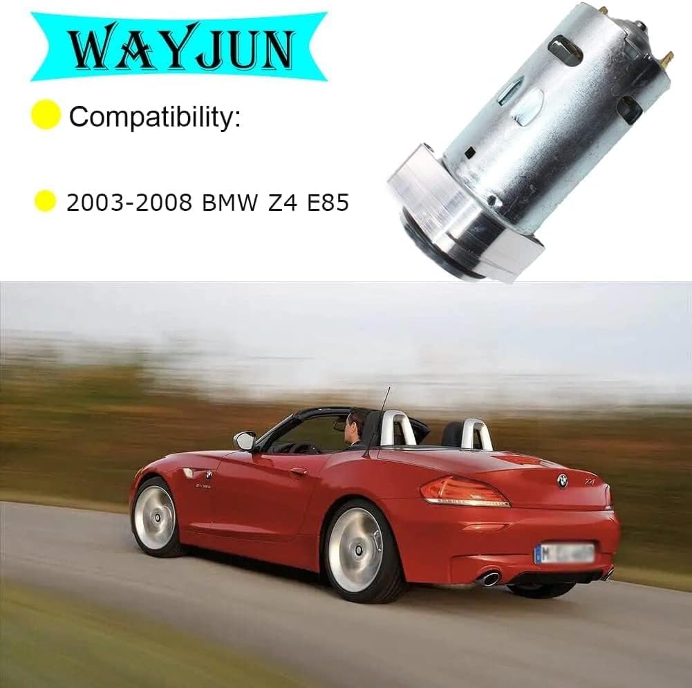 WayJun 54347193448 Convertible Hydraulic Liftgate Motor Pump Compatible with 2003-2008 Z4 E85 (Roof Pump Motor with Bracket)