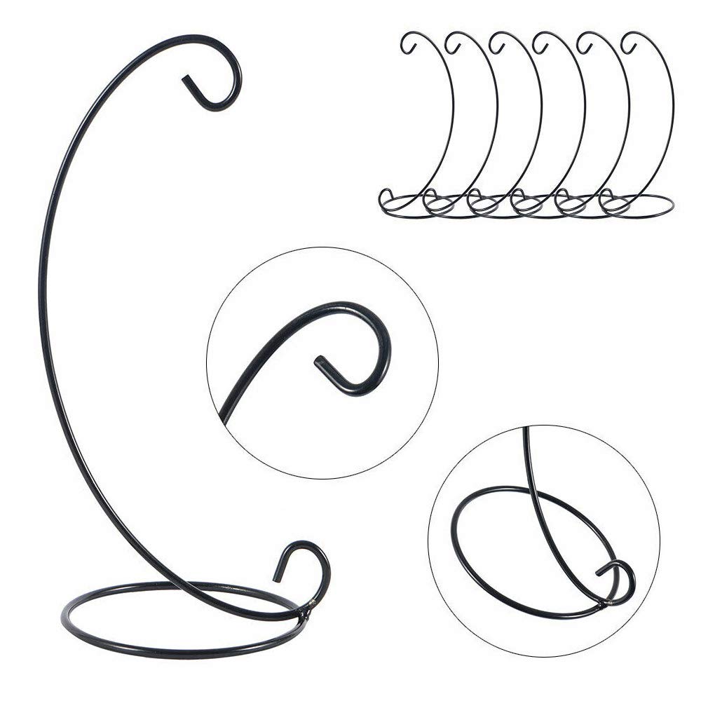 12 x supporti in metallo a forma di L per appendere decorazioni di Natale, supporto per appendere vetro, globo aria, pianta, terrario, decorazione per