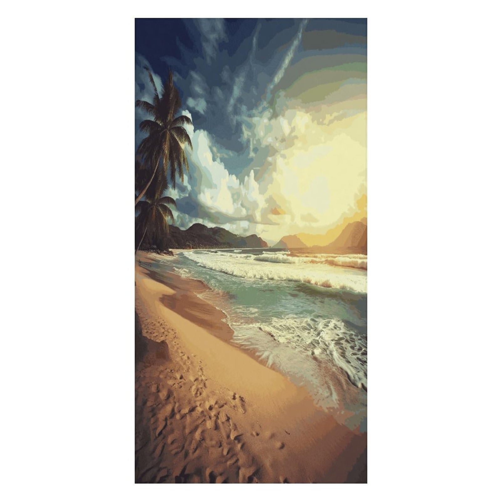 FekiLoot Sunset on The Beach Beach Towel Oversized Bath Towel Ultra Soft Pool Towel Cozy Swim Towel Silky Lounge Towel Quick Dry Travel Towel Gentle Absorbent Towel for Adults Women Men