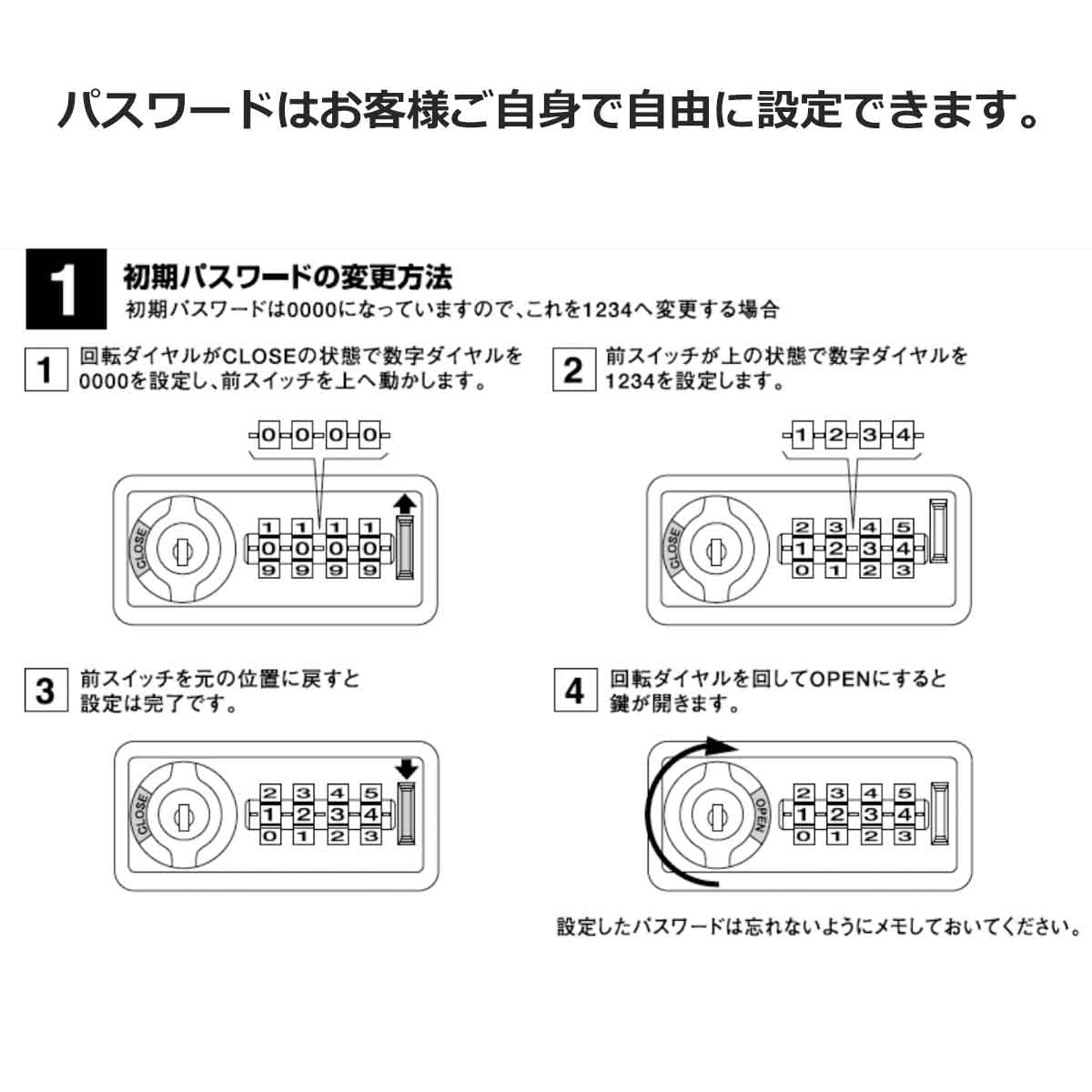 Amazon.co.jp: スチール製ダイヤル錠式ロッカー ブラック 3人用