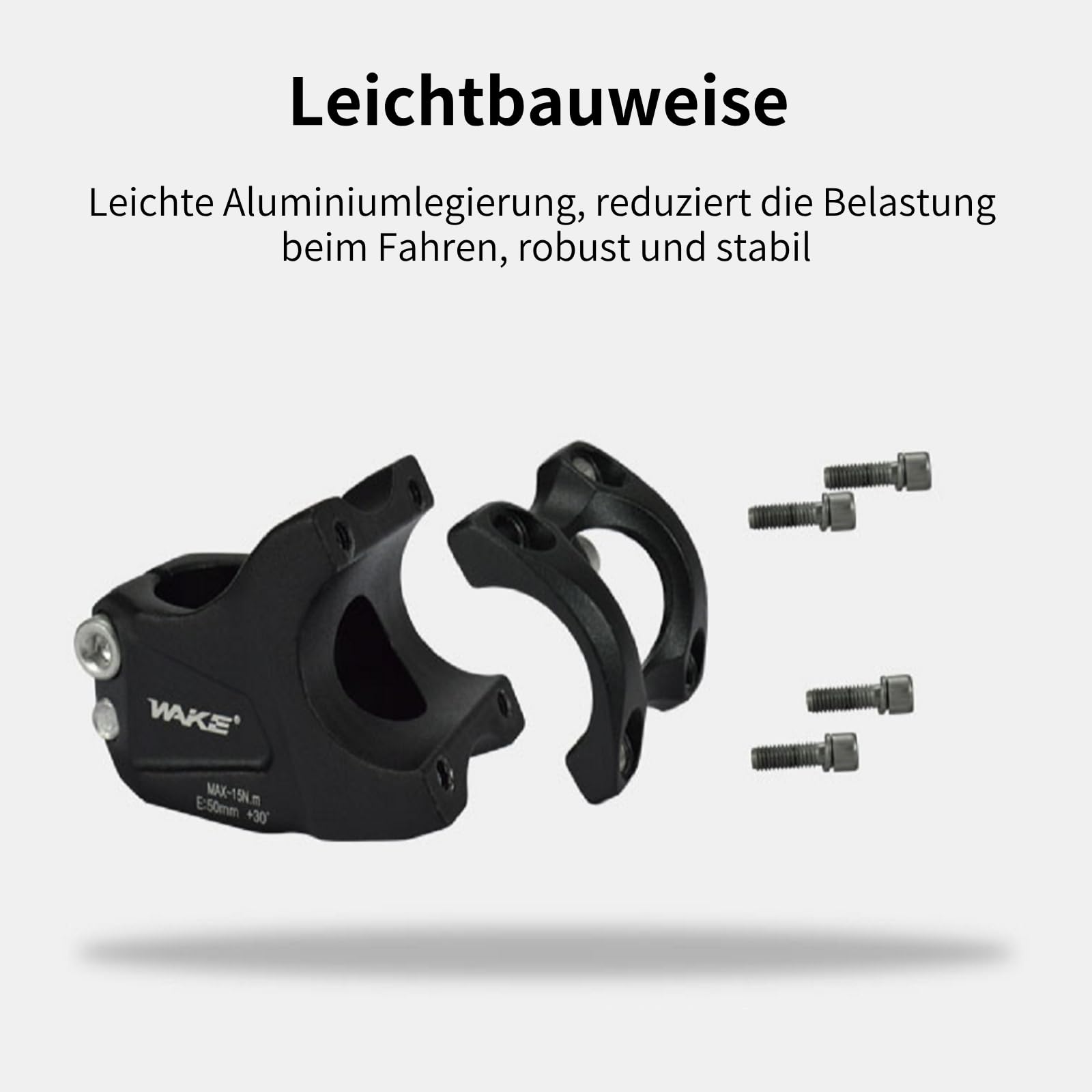 GoHZQ Fahrrad Vorbau 30° Grad 31,8 mm Fahrrad Lenkervorbau 50 mm Aluminiumlegierung Mountainbike Lenkerschaft für Fahrrad, Rennrad, MTB, BMX