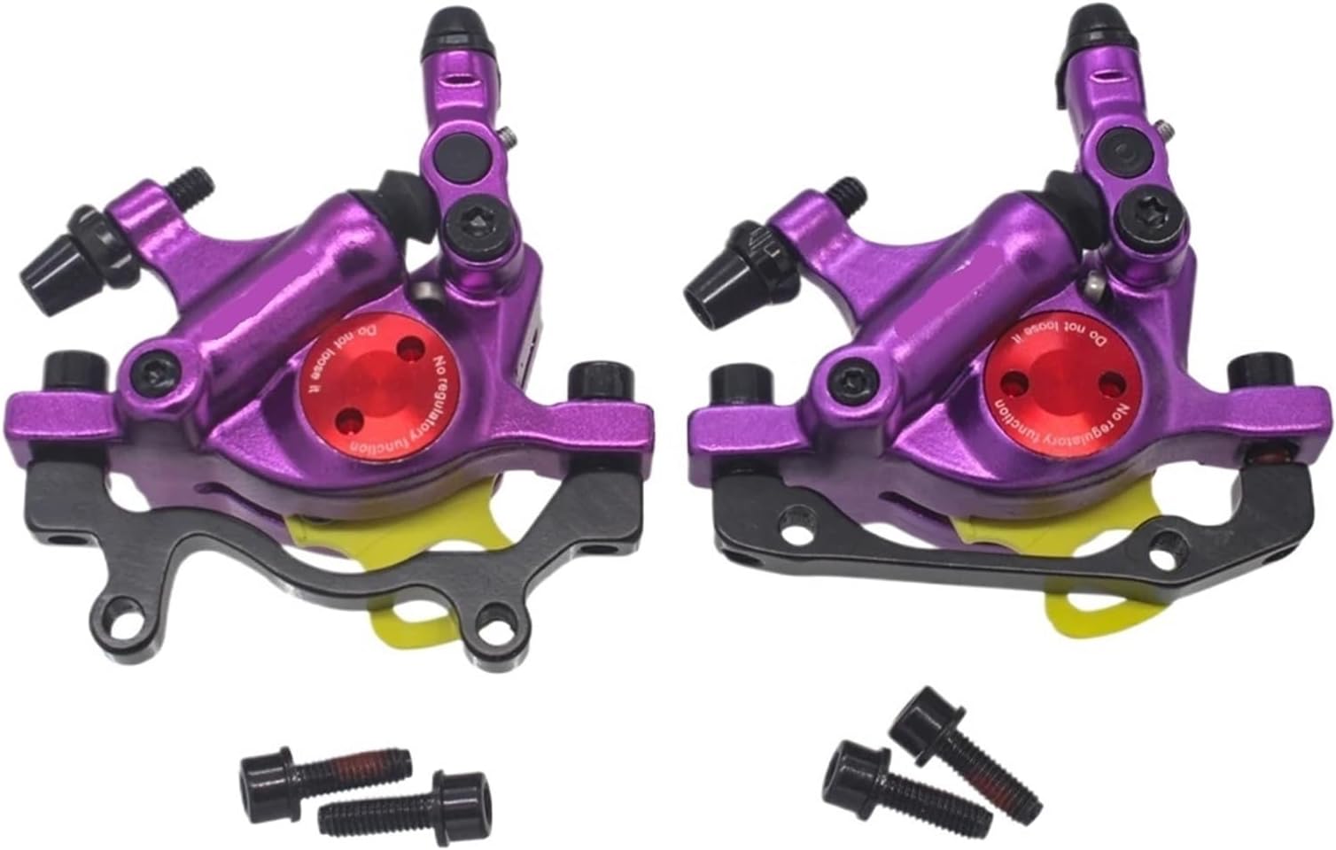 Compatible for Zoom XTECH HB100 MTB Hydraulic Disc Brakes - Front & Rear G3 Rotors 160/180MM, Hydraulic Calipers for Bikes(Purple A Pair)