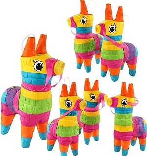 GIFTEXPRESS 6 Pack Mini Donkey Pinatas 7.5x5.5