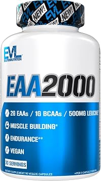 Evlution EVL EAA2000 - Essential Amino Acids Capsules - 30 Servings