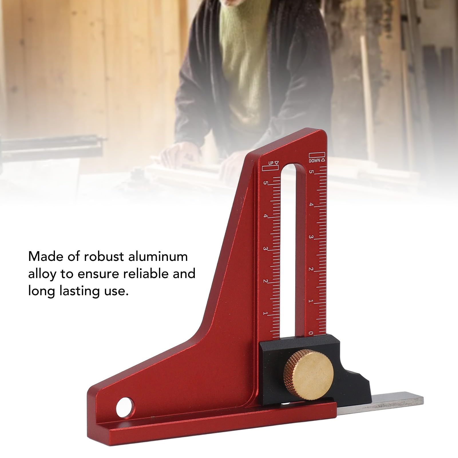 Woodworking Height Gauge, Dual Scale Height Measurement Tool Woodworking Tool Setting Gauge