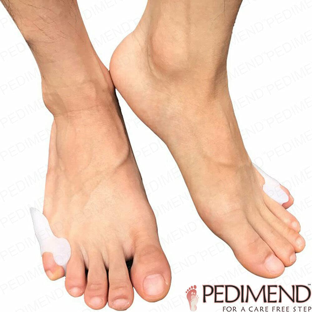 pedimendtm 3 Paar Silica Gel Kleiner Zeh Hallux Valgus Separator | Tailor 's entzündeten Fußballen Corrector | Pinky Fuß Ausrichtung | Bunionette Pad | Hühneraugen Hornhaut Relief Wrap