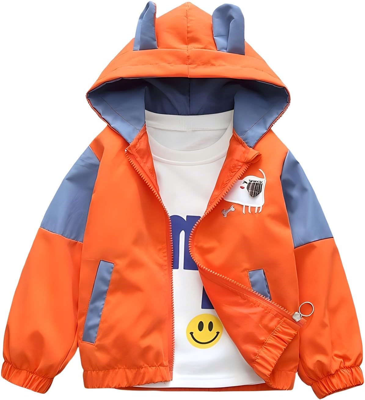 Vinmin Toddler Hooded Jacket Cartoon Dog Zip Coat Little Girls Boys Jacket Thin Fashion for Spring Autumn - Image 2