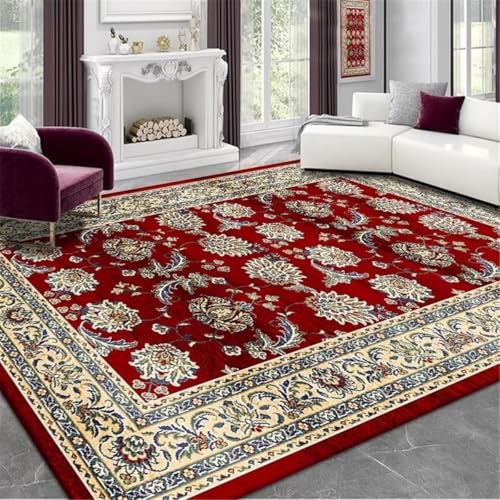 Tapis chambre bébé décoration florale rouge en format compact 40x60cm - 2