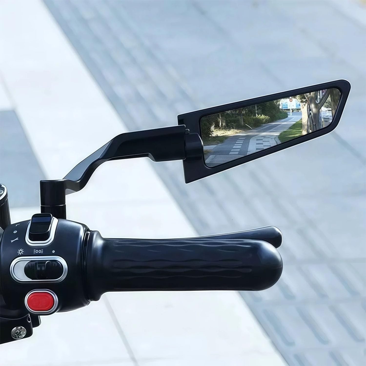 Espejos retrovisores universales ajustables para manillar de motocicleta, espejos laterales para motocicleta, espejos laterales Stealth Wind para Z650 Z900 Z1000 D/uke 390 790 1290 MT07 MT09