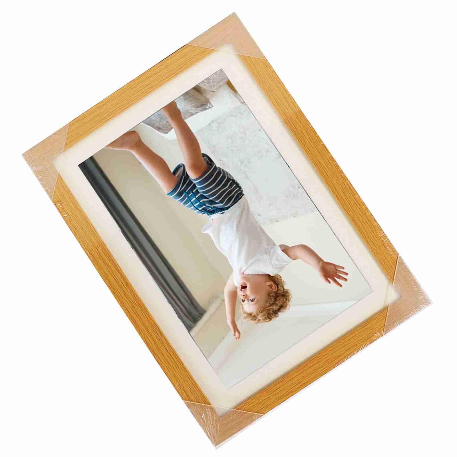 Cornice Digitale In Legno Con Tre Chiodi Senza Traccia – Regalo Di Compleanno Per Amici E Familiari, Bianca, 29x20 Cm