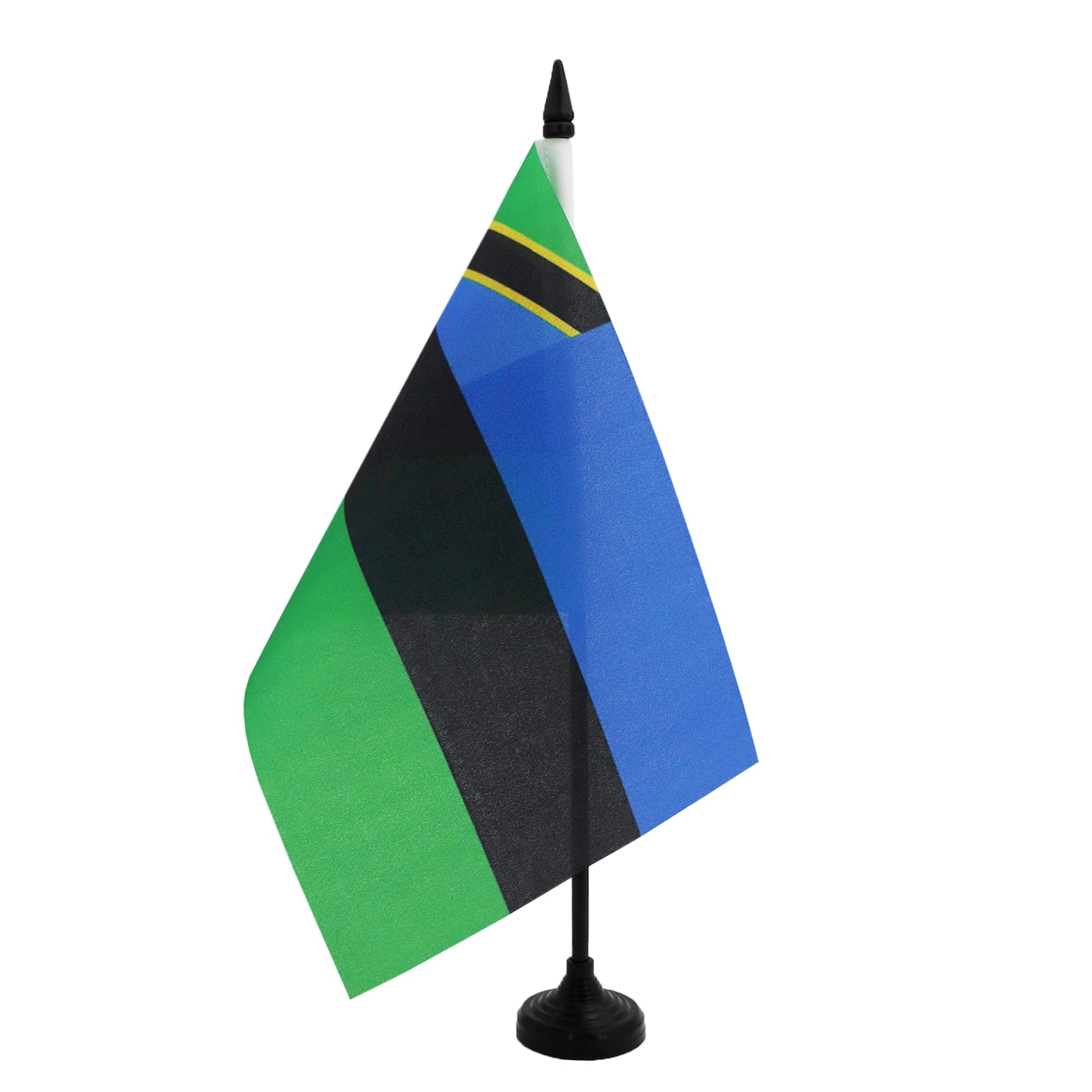 AZ FLAG Zanzibar Table Flag 21x14 cm 100D Polyester Plastic Base