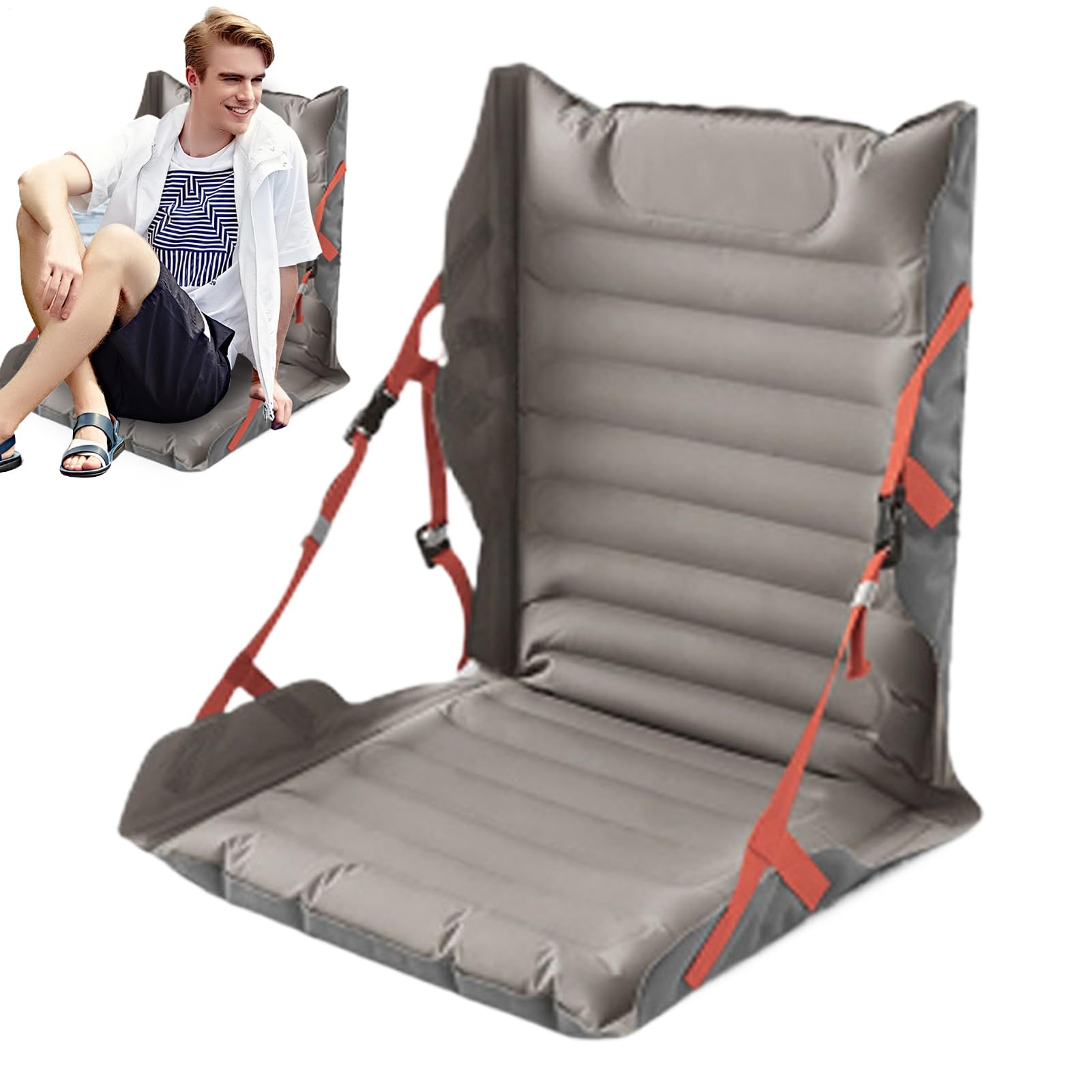 Générique Aufblasbarer Stadionsitz, aufblasbare Freizeit-Sitze | Ergonomisches Bodenkissen für Wandern, Sport, Angeln, Camping, Reise