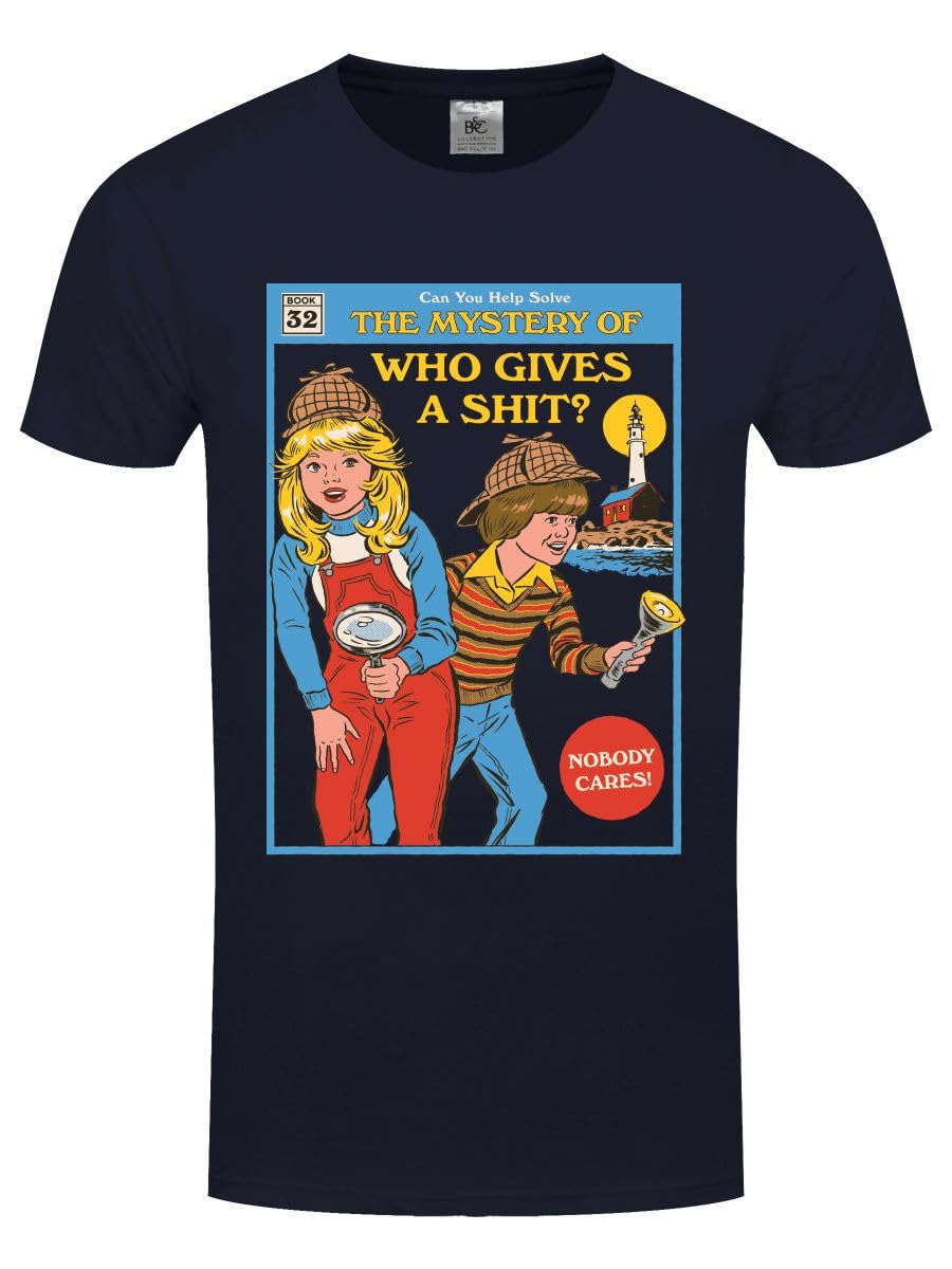 Pyramid International Men's Navy Steven Rhodes Who Gives A Shit T-Shirt