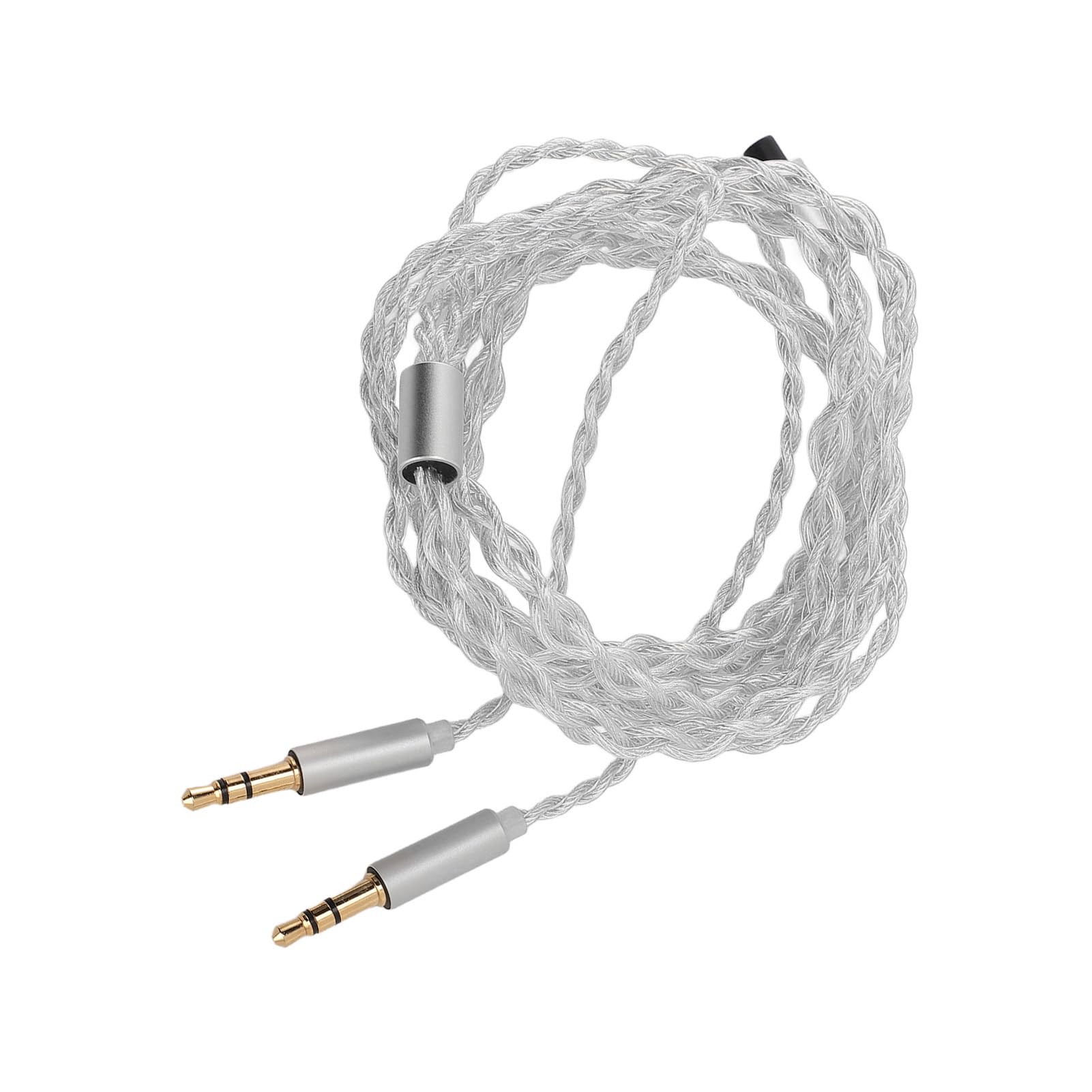 Cavo sdoppiatore a Y per cuffie doppio 3,5 mm maschio a 2,5 mm 3,5 mm 4,4 mm femmina adattatore cavo in rame monocristallino lunghezza 49,21 pollici connettore audio argento per (Plata)