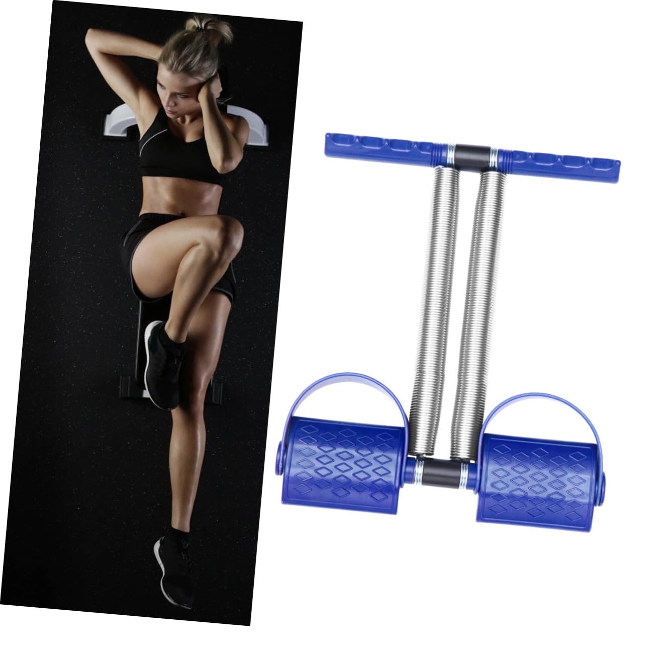 HEMOTON Tenditore del pedale palestra attrezzature per l'allenamento delle gambe ginnico per le gambe estrattore di fitness estrattore a pedale attrezzature per il fitness Black