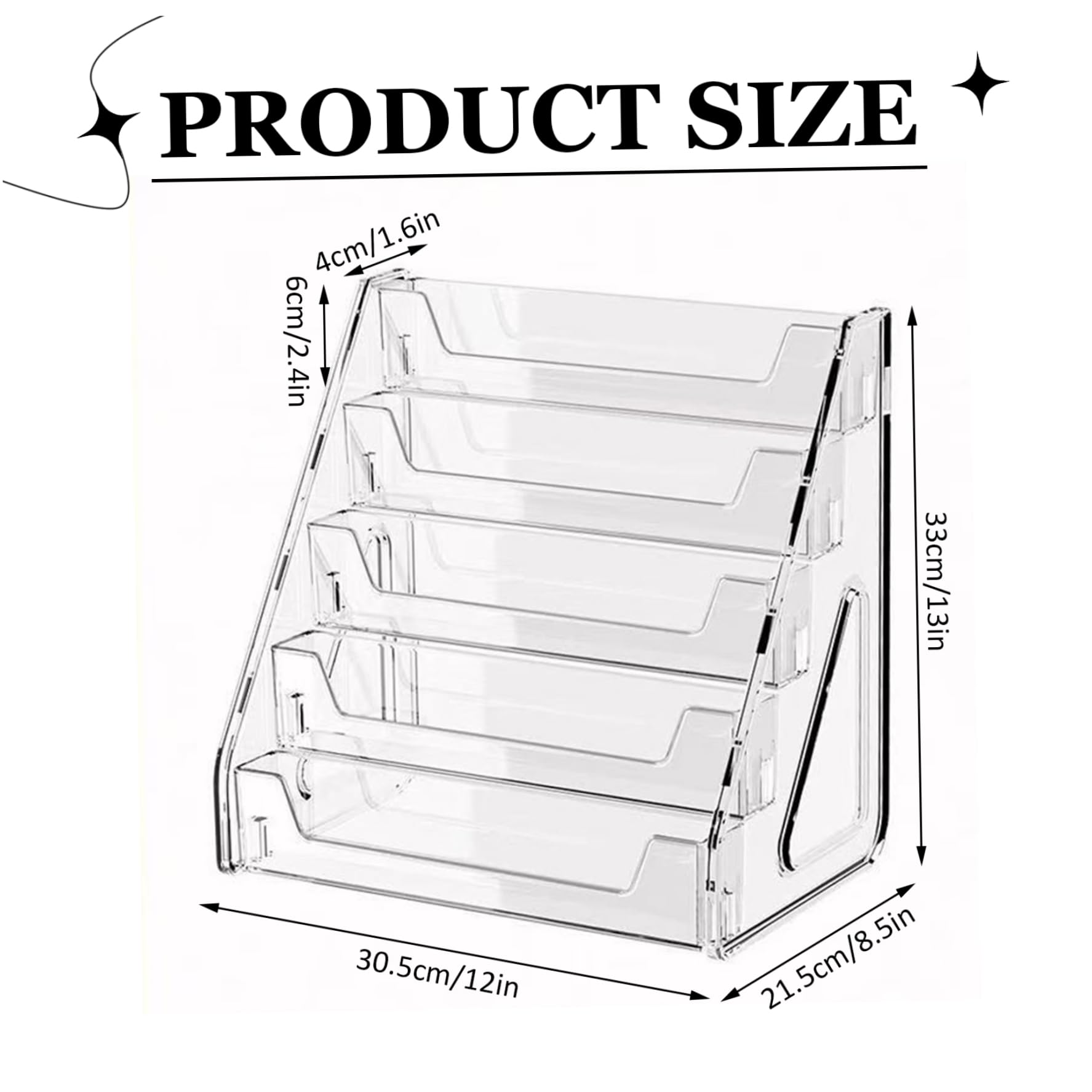 Présentoir de Cartes à Collectionner Support Vertical d'affichage de Cartes Sport en Acrylique Transparent à 5 Niveaux pour Postales classées par Sport Baseball, Basket-Ball, 12 x 8, 5