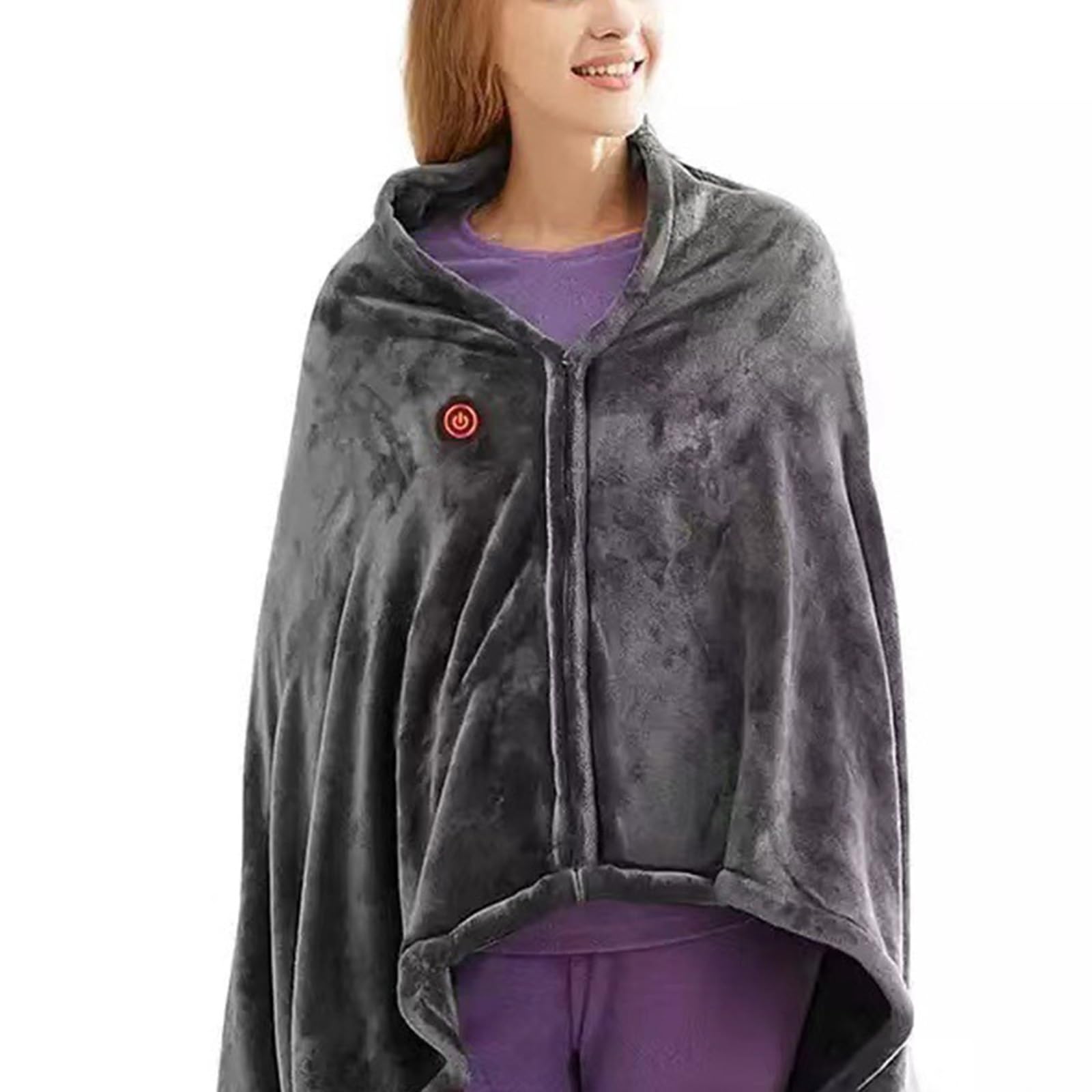 Sohodoo Portable Electric Heated Blanket – USB Heated Throw, 59"x31" Flannel Wearable Softness Shawl – Warm