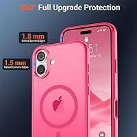 Vista 486 de SUPFINE - Funda magnética para iPhone 13 Pro Max (compatible con MagSafe), (protección contra caídas de grado militar de 10 pies), delgada, Negro