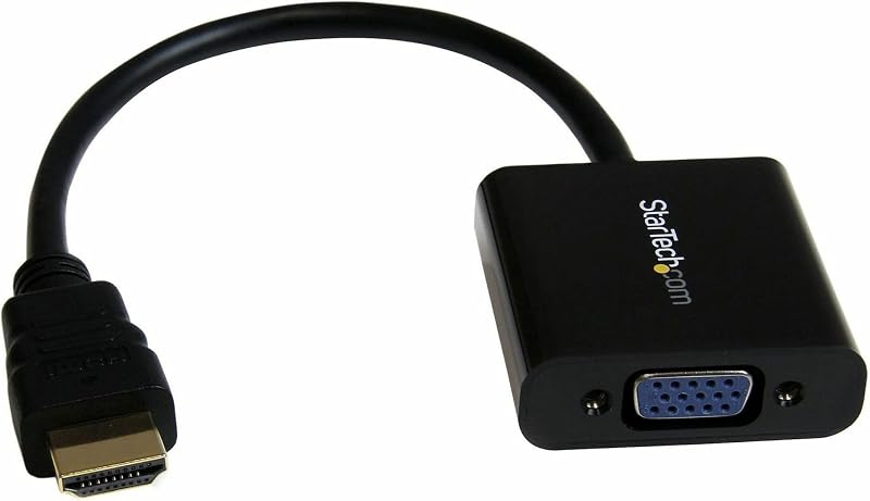 StarTech.com Adaptador de Pantalla HDMI a VGA de Alta Velocidad 1080p 60Hz - Convertidor de Video Activo HDMI a VGA (Macho a Hembra) para Computadora portátil/PC/Monitor (HD2VGAE2) | Convertidor activo de HDMI a VGA de alta velocidad para computadora portátil o de escritorio, 1920 x 1080, 1080p 60 Hz, sin alimentación externa, M/F, Plug-and-play