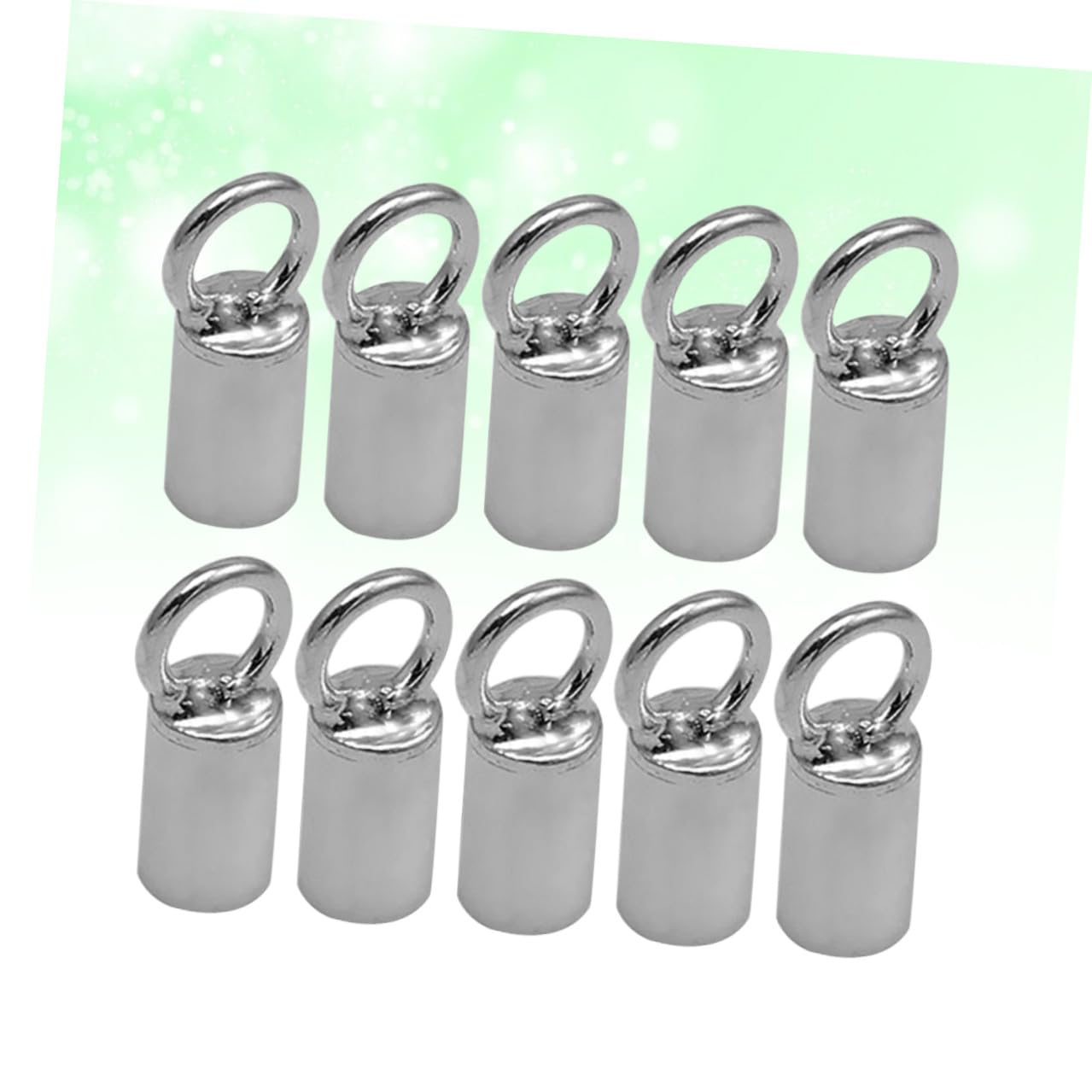 10 Stück Rohr Endverschlüsse aus 925 Silber für Armband und Fußkette Feine Verarbeitung Selbstgemacht Zubehör Seilkappen für Schmuckherstellung und Scrapbooking