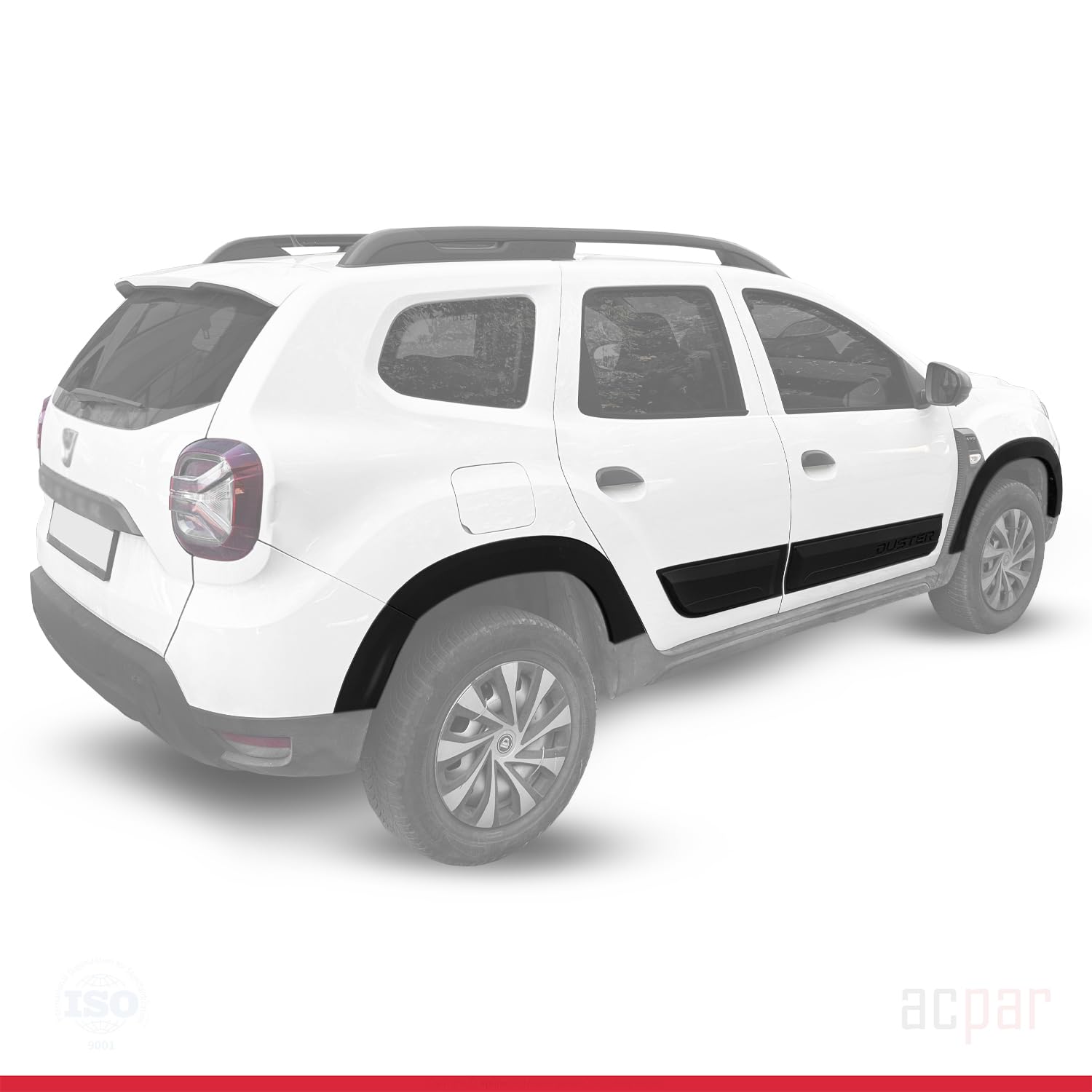 Dacia Duster 2018-2024 Kit Parafanghi Protezione Paraurti NERO