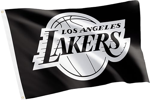 Desert Cactus Bandera de Los Ángeles LA Lakers Asociación Nacional de Baloncesto de la NBA, 100% poliéster, para interiores y exteriores, banderas