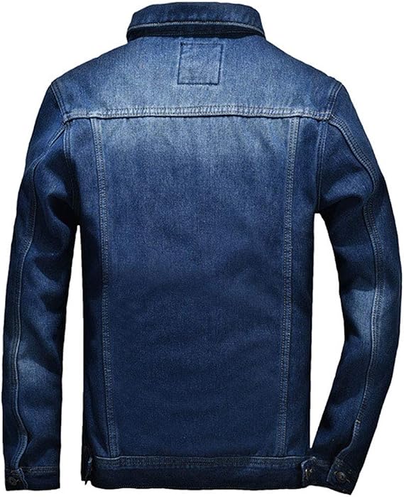 ebossy Men's Sherpa Denim Trucker Jacket Thermal Fleece Lined Jean Jacket