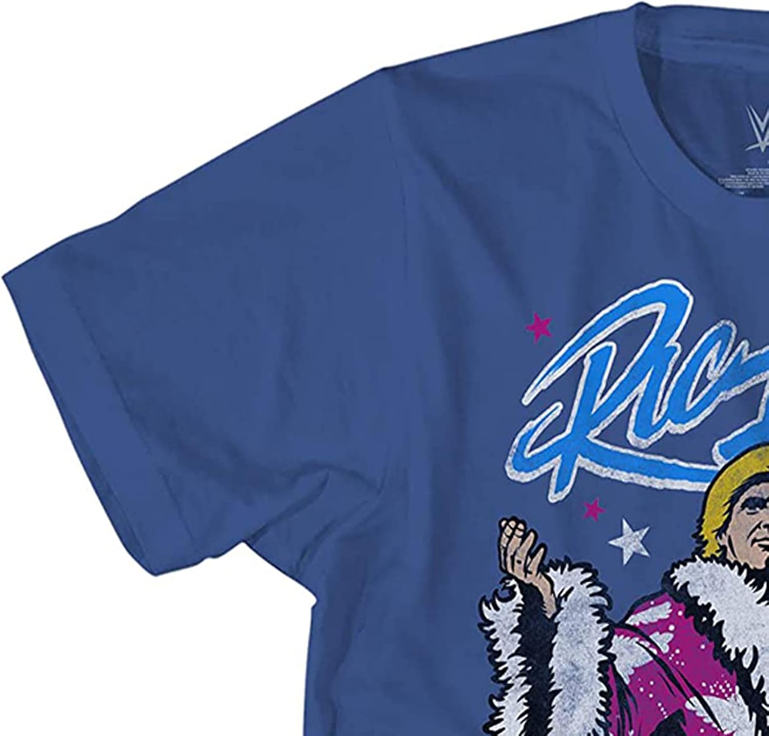 WWE Mens RIC Flair Shirt – The Nature Boy Wooooo! Superstar Tee – 16X World Wrestling Champ T-Shirt (Light Navy : Clothing, Shoes & Jewelry